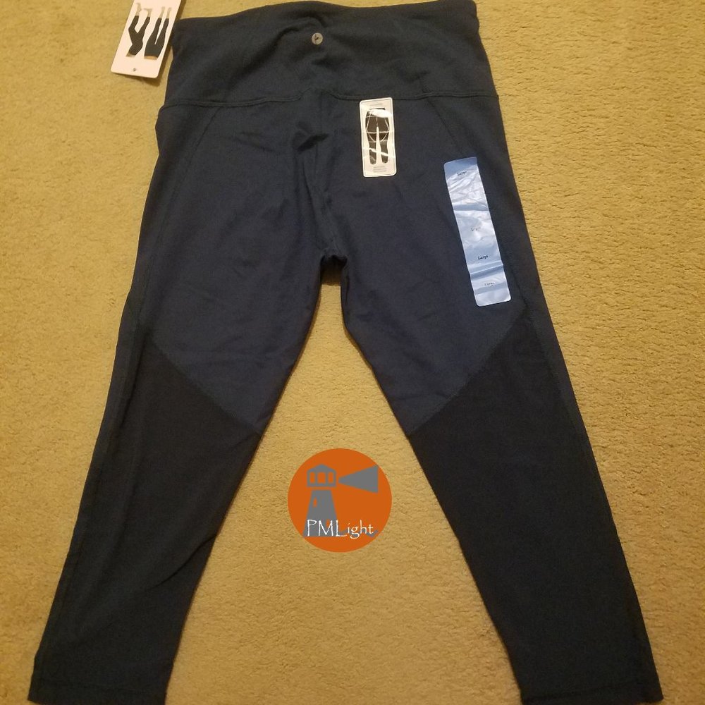 Active Life New Large Leggings Teal Mesh